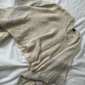 Marshalls Cream and Gray Women's Sweater
